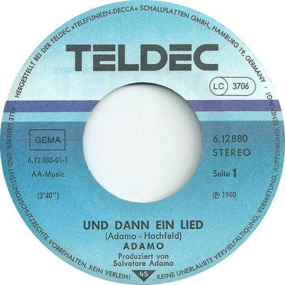 Adamo : ...Und Dann Ein Lied (7", Single)