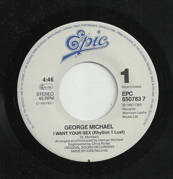George Michael : I Want Your Sex (7", Single)