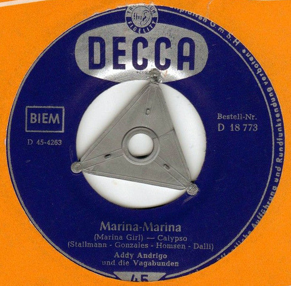 Addy Andrigo Und Die Vagabunden : Marina - Marina (Marina Girl) (7", Single)