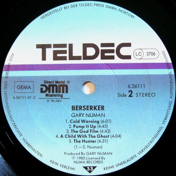 Gary Numan : Berserker (LP, Album)