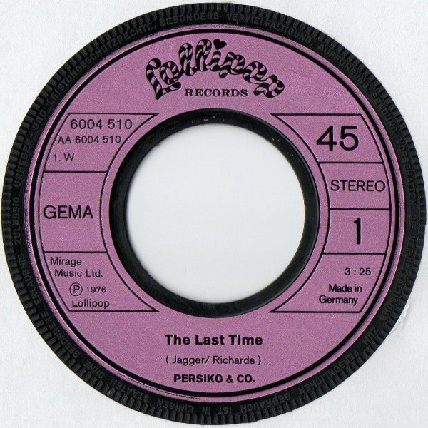 Persiko & Co. : The Last Time (7", Single)