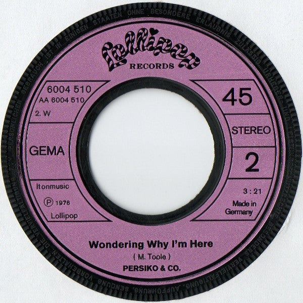 Persiko & Co. : The Last Time (7", Single)