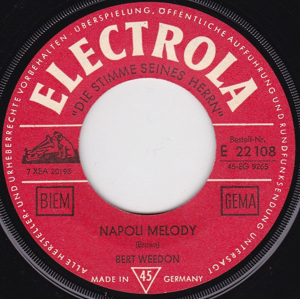 Bert Weedon / I Barimar's : Napoli Melody / Walking (7", Single)