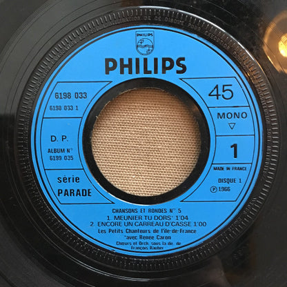 Les Petits Chanteurs De L'Ile De France Et Renée Caron : Chansons Et Rondes Nº 5 (2x7", Mono, RE)