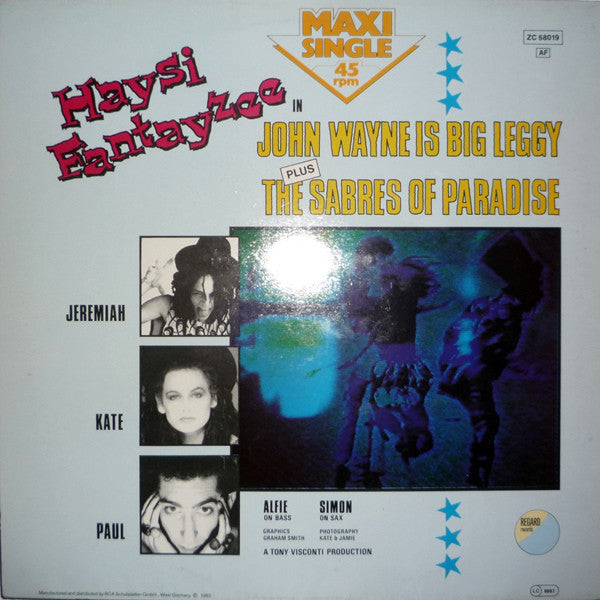 Haysi Fantayzee : John Wayne Is Big Leggy (12", Maxi)