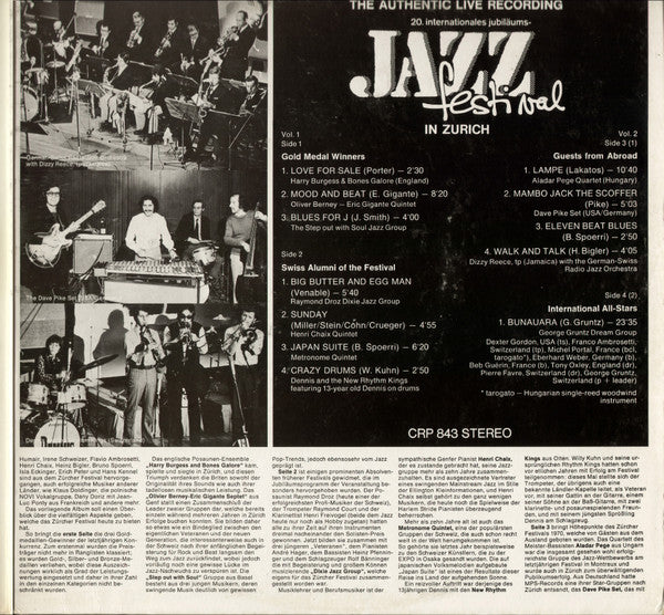 Various : Zurich Jazz Festival 1970 (2xLP, Album)