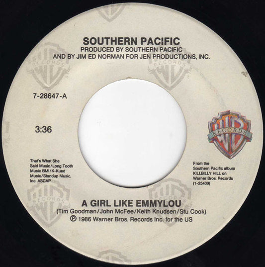 Southern Pacific : A Girl Like Emmylou (7", Single)