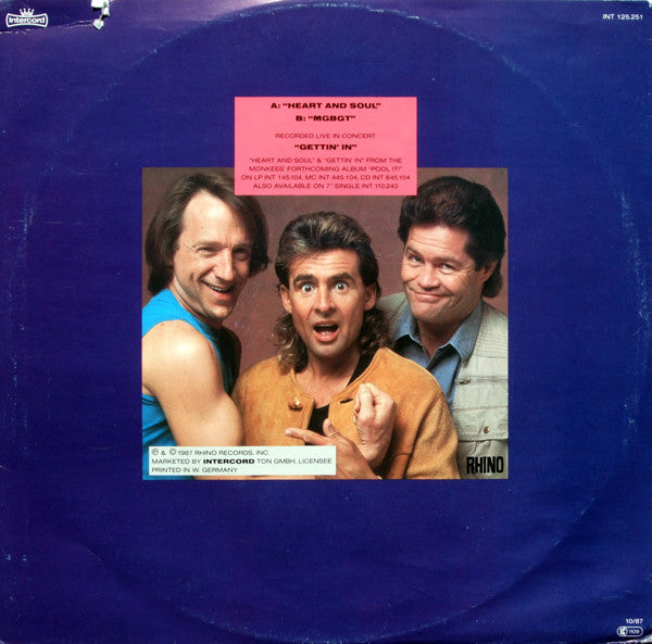 The Monkees : Heart And Soul (12", Maxi, Gre)