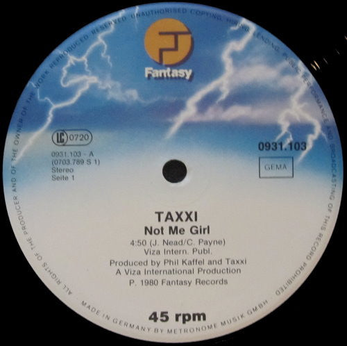Taxxi : Not Me Girl (12")