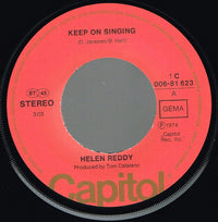Helen Reddy : Keep On Singing (7")