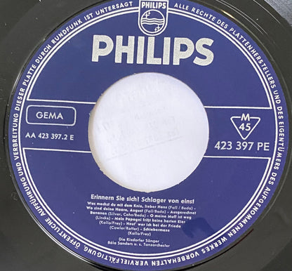 Die Rixdorfer Sänger - Orchester Béla Sanders : Erinnern Sie Sich? Schlager Von Einst (7", EP, Mono)