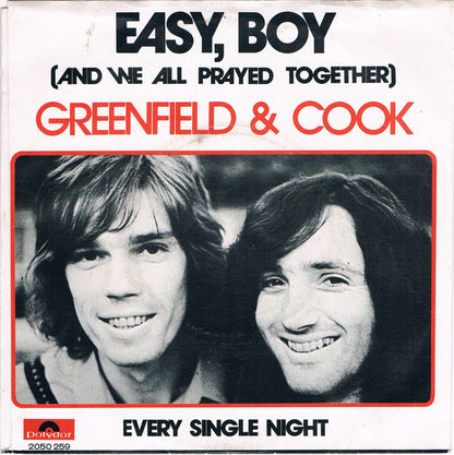 Greenfield & Cook : Easy, Boy (And We All Prayed Together) (7", Single)