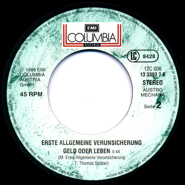 Erste Allgemeine Verunsicherung* : Fata Morgana (7", Single)