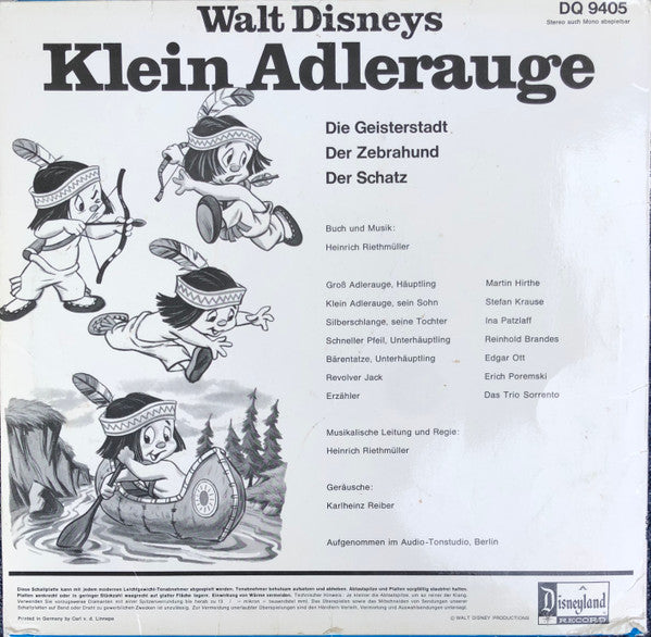 Heinrich Riethmüller : Walt Disneys Klein Adlerauge (LP, Album)