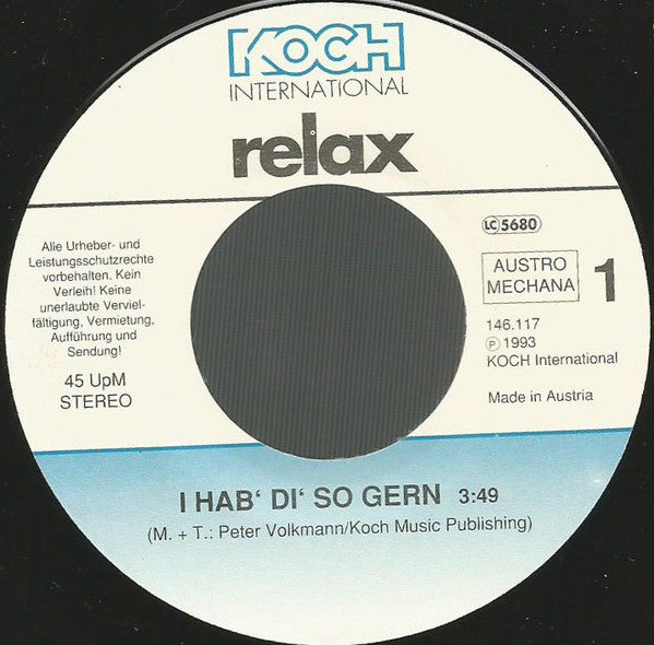 Relax (2) : I Hab' Di' So Gern (7")