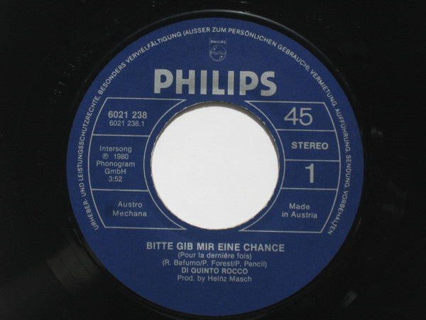 Di Quinto Rocco : Bitte Gib Mir Eine Chance (7", Single)