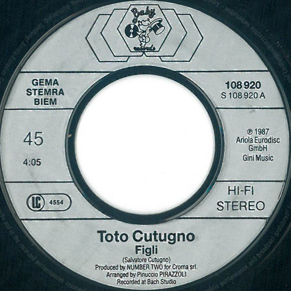 Toto Cutugno : Figli (7")