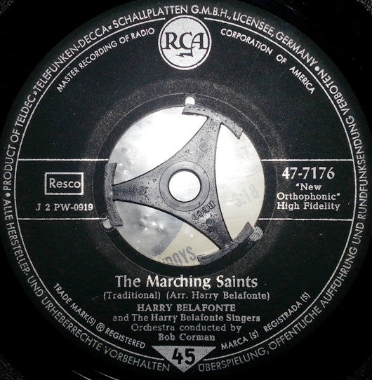 Harry Belafonte : The Marching Saints / Did You Hear About Jerry (7", Single)