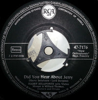 Harry Belafonte : The Marching Saints / Did You Hear About Jerry (7", Single)