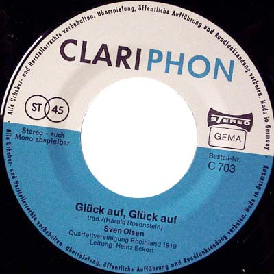 Sven Olsen (2) : Schwarze Diamanten / Glück Auf, Glück Auf... (7", Single)
