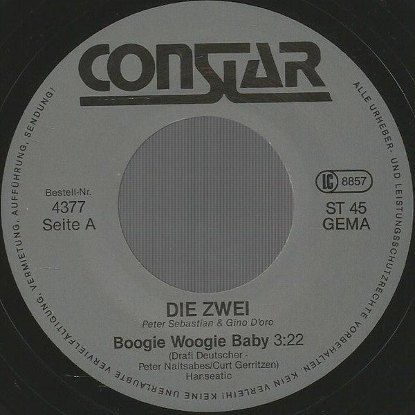 Die Zwei (3) : Boogie Woogie Baby (7", Single)