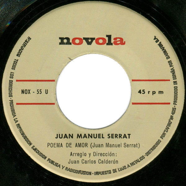 Joan Manuel Serrat : El Titiritero / Poema De Amor (7", Single)