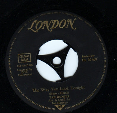 Tab Hunter : The Way You Look Tonight / You Cheated (7", Single)