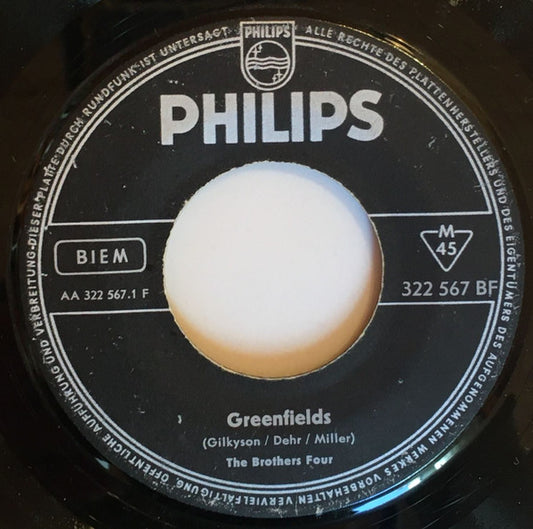 The Brothers Four : Greenfields / Angelique-O (7", Single)