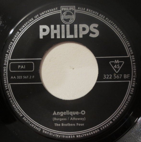 The Brothers Four : Greenfields / Angelique-O (7", Single)