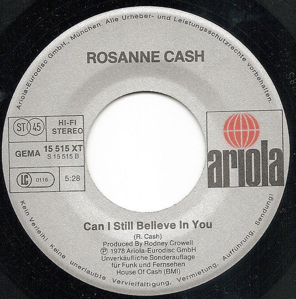 Rosanne Cash : So Fine (7", Single, S/Edition)