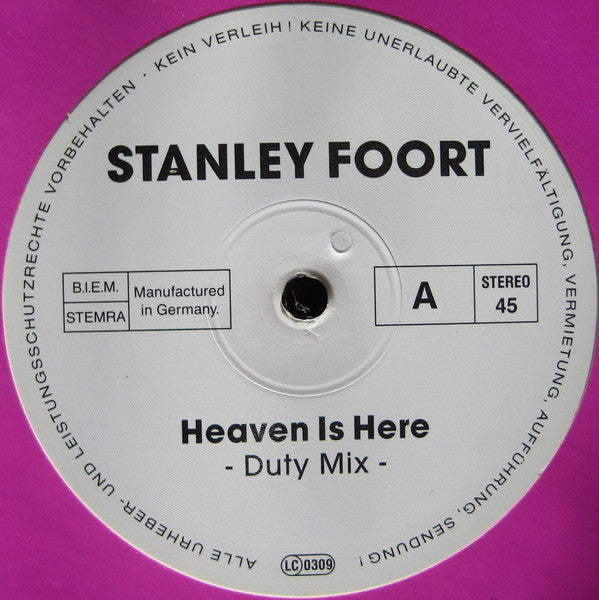 Stanley Foort : Heaven Is Here (12")