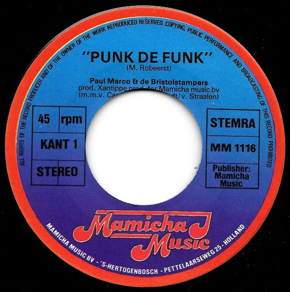 Paul Marco & De Bristolstampers : Punk De Funk (7", Single)