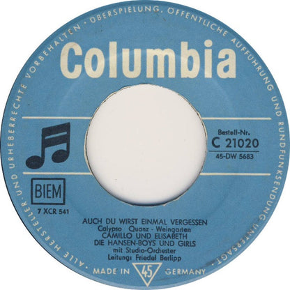 Camillo Felgen - Elisabeth - Die Hansen Boys & Girls : Auch Du Wirst Einmal Vergessen (7", Single)