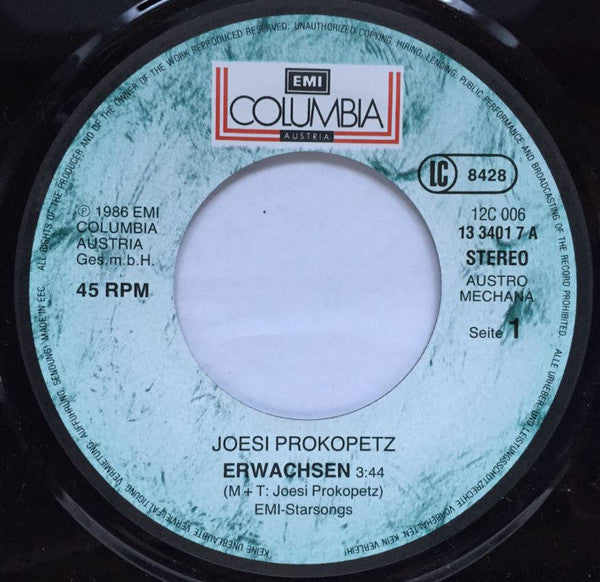 Joesi Prokopetz : Erwachsen (7", Single)