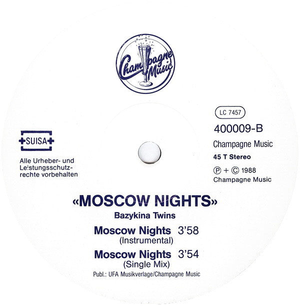 Bazykina Twins : Moscow Nights (12", Maxi)