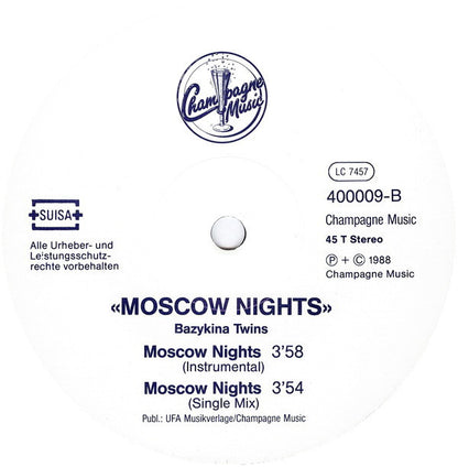 Bazykina Twins : Moscow Nights (12", Maxi)