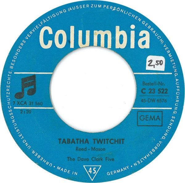 The Dave Clark Five : Tabatha Twitchit (7", Single)