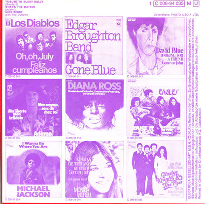 Mike Berry With The Outlaws (3) : Tribute To Buddy Holly / What's The Matter (7", Single)