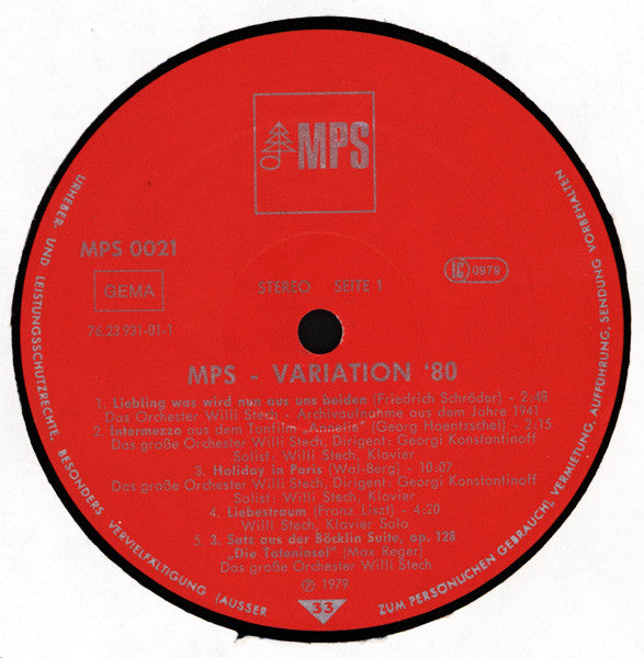 Various : MPS Variation '80 (LP, Comp, Promo)