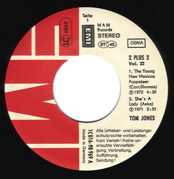 Tom Jones : 2 + 2 Vol. 22 (7", EP)