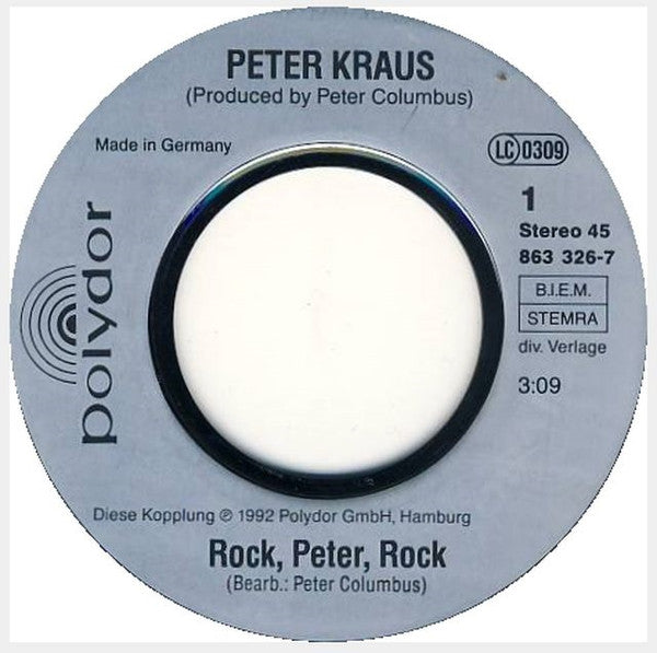 Peter Kraus : Rock, Peter, Rock (7", Single, P/Mixed)
