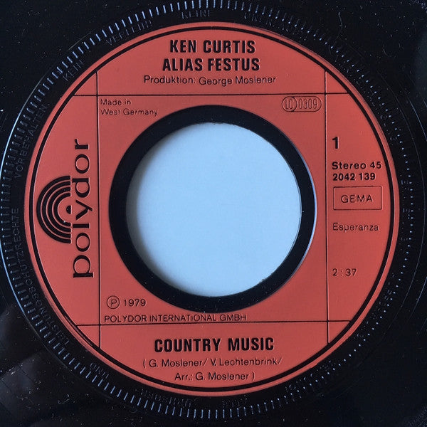 Ken Curtis (2) Alias Festus (4) : Ein Bier, Ein' Trinken / Country Music  (7", Single)