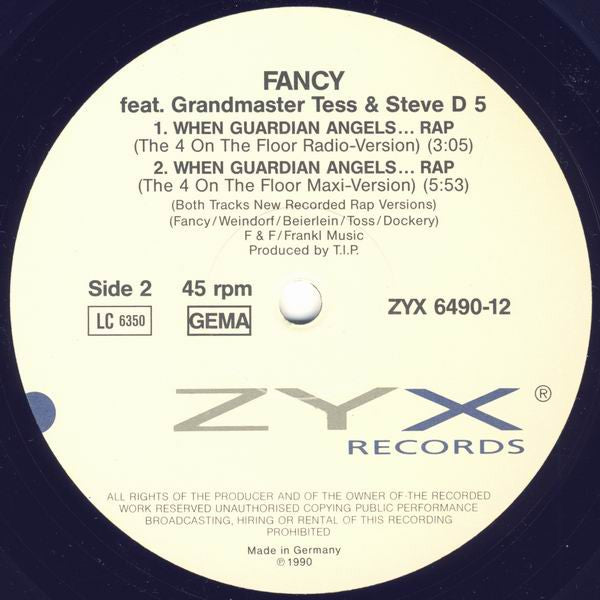 Fancy Feat. Grandmaster Tess* & Steve D 5* : When Guardian Angels... Rap (12")