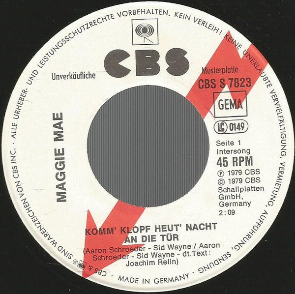 Maggie Mae : Komm' Klopf Heut' Nacht An Die Tür (7", Single, Promo)