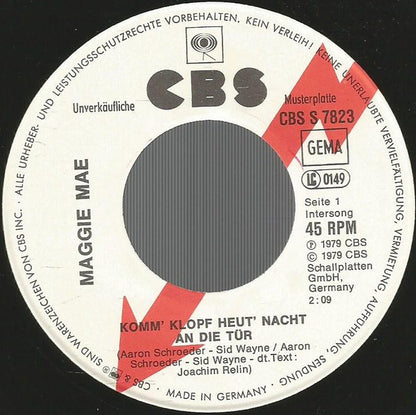 Maggie Mae : Komm' Klopf Heut' Nacht An Die Tür (7", Single, Promo)