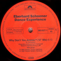 Eberhard Schoener Dance Experience : Why Don't You Answer? (12")