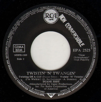 Duane Eddy : Twistin' 'N' Twangin' (7", EP)