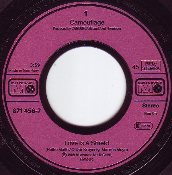 Camouflage : Love Is A Shield (7", Single)