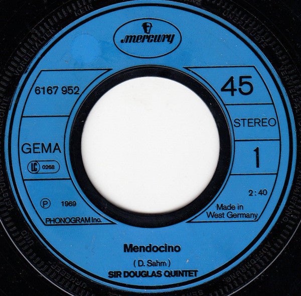 Sir Douglas Quintet : Mendocino / Dynamite Woman (7", Single, RE)