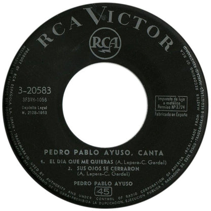 Pedro Pablo Ayuso : Canta: La Cieguita  (7", EP)